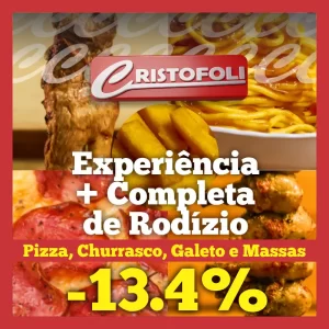 Rodízio à noite ter a sáb (ou domingo meio-dia) Churrasco, Pizza, Galeto e Massas (inclui buffet saladas e sobremesas) - valor por pessoa