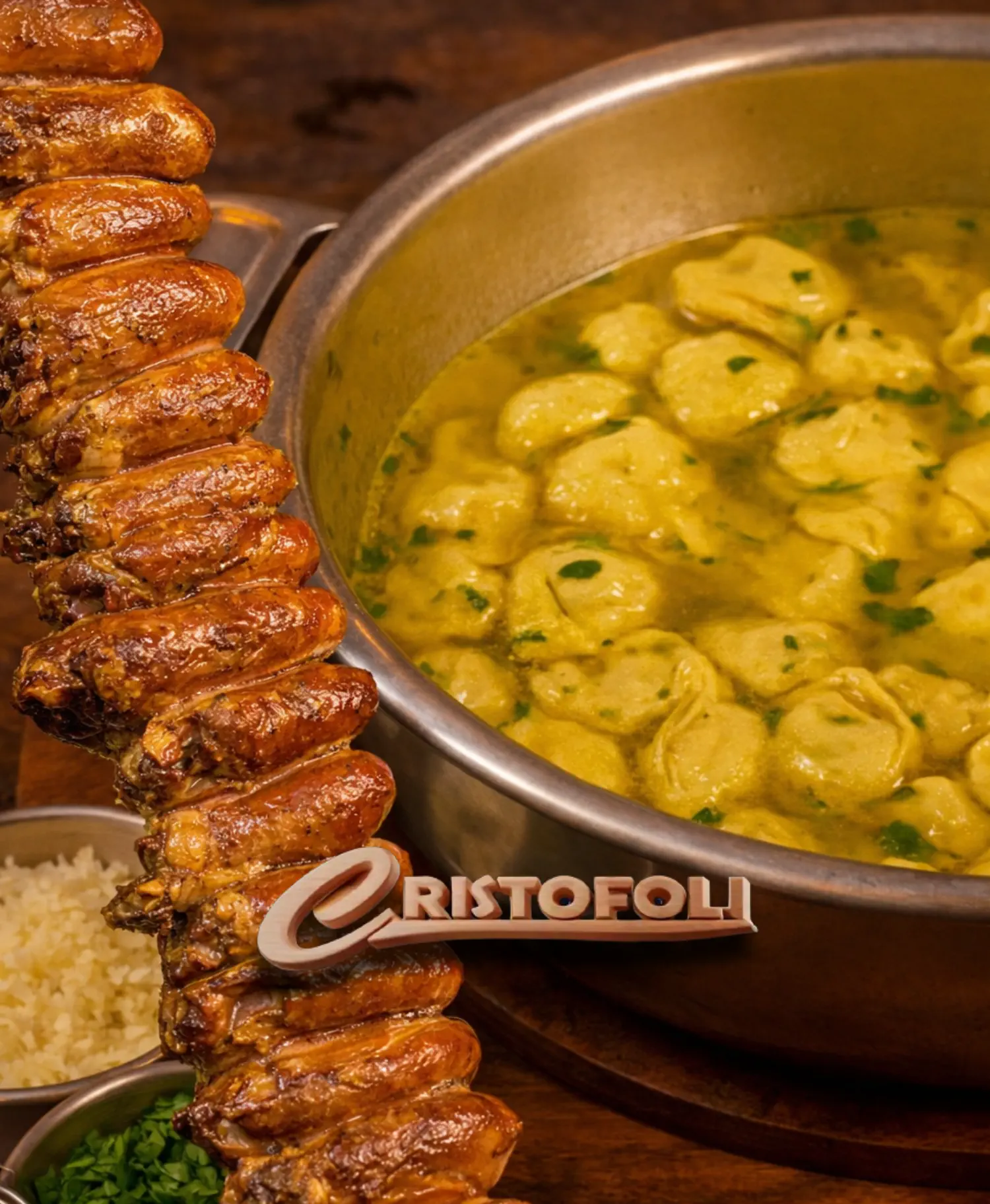 Coração de frango no rodízio da Galeteria Cristofoli