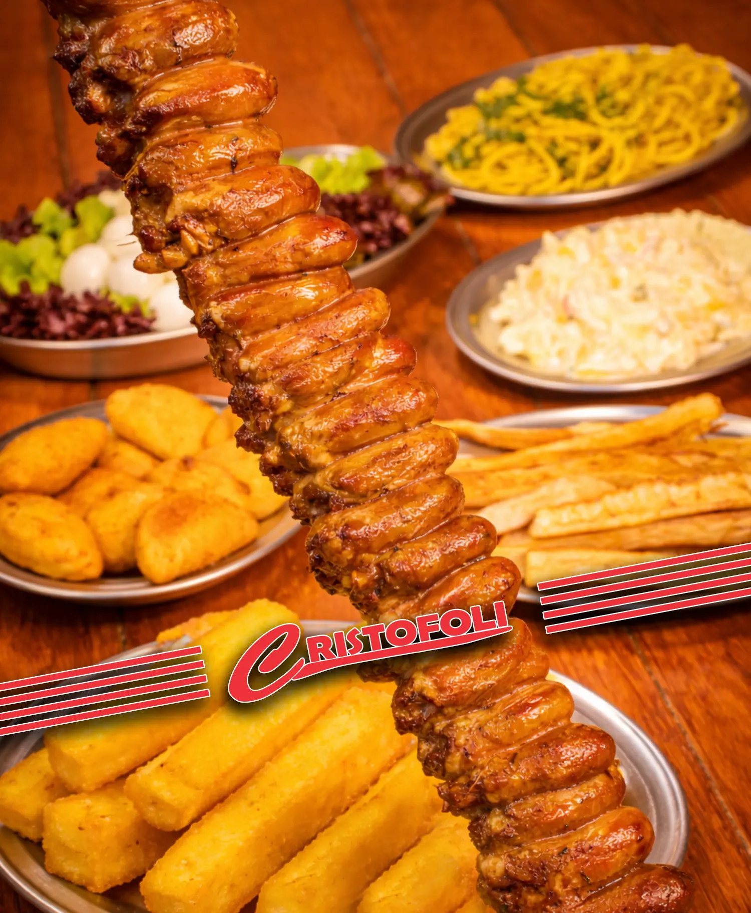 Coração de frango no rodízio da Galeteria Cristofoli